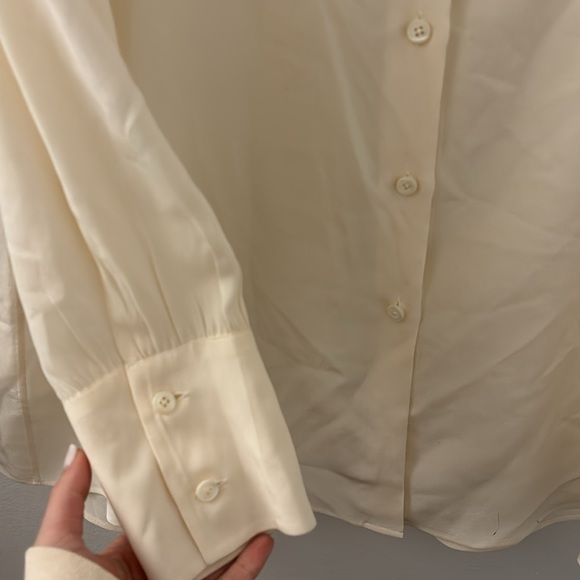 Prada silk cream button down shirt - Picture 3 of 7